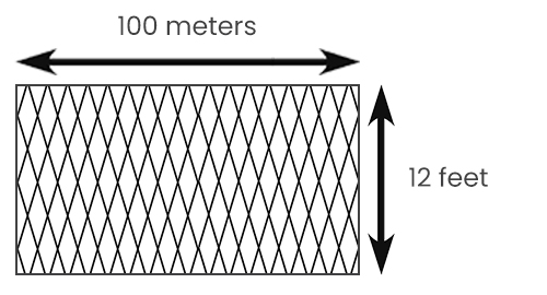 Preview photo of dimensions of range net for chickens